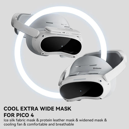 Comfortable Ice Silk Vr Face Cushion For Pico 4 Hibloks - 1Pc Pu Cotton