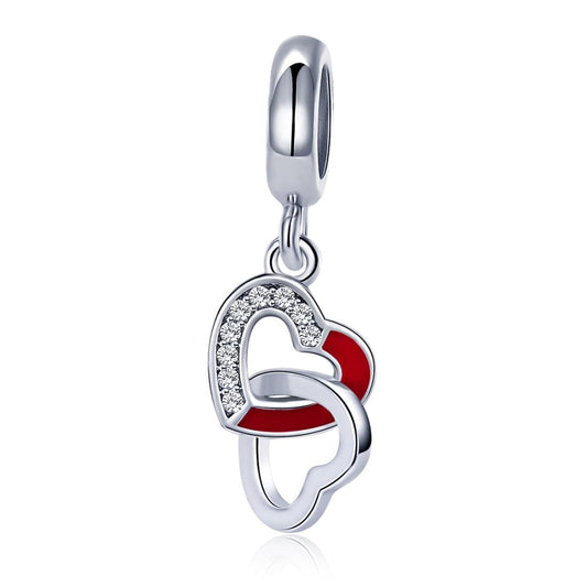 925 Sterling Silver Diy Heart Pendant With String