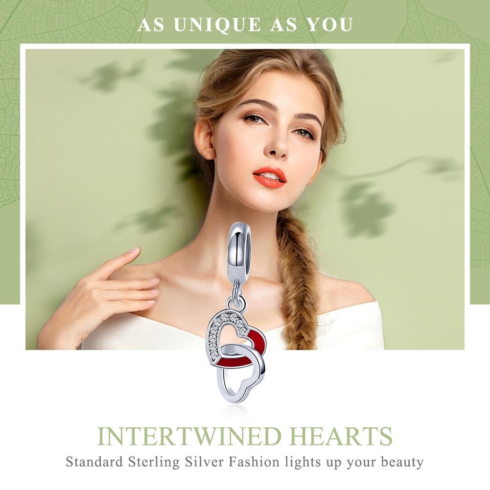 925 Sterling Silver Diy Heart Pendant With String