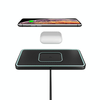 Wireless Car Charger with Anti-slip Pad for Airpods / Iphone - 15w
