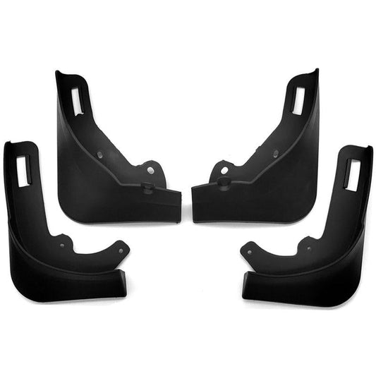 For Tesla Model Y Car Punch-Free Front And Rear Wheel Soft Rubber Fender Guard - Carbon Fiber - Matte Black