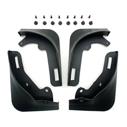 For Tesla Model Y Car Punch-Free Front And Rear Wheel Soft Rubber Fender Guard - Carbon Fiber - Matte Black
