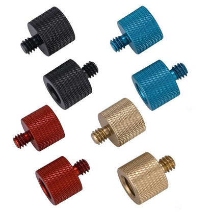 10-Piece Screw Adapter 3 / 8 Female To 1 / 4 Male - Black