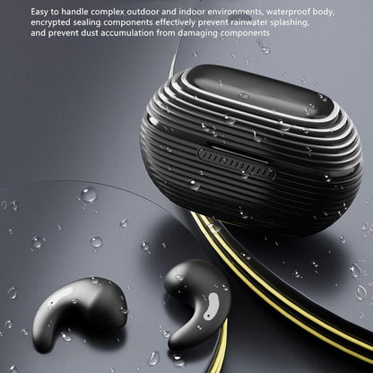 Bluetooth Earphones with Charging Case for Restful Sleep - Black Wihout Silicone Case