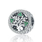 925 Sterling Silver Tree Of Life Diamond Pendant Bead Accessory Style - Bead