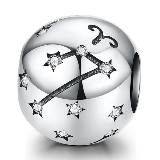 925 Sterling Silver Diy Zodiac Bracelet Beads Constellation Accessories Aries Style - Aries