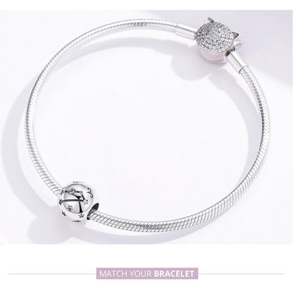 925 Sterling Silver Diy Zodiac Bracelet Beads Constellation Accessories Aries Style - Aries