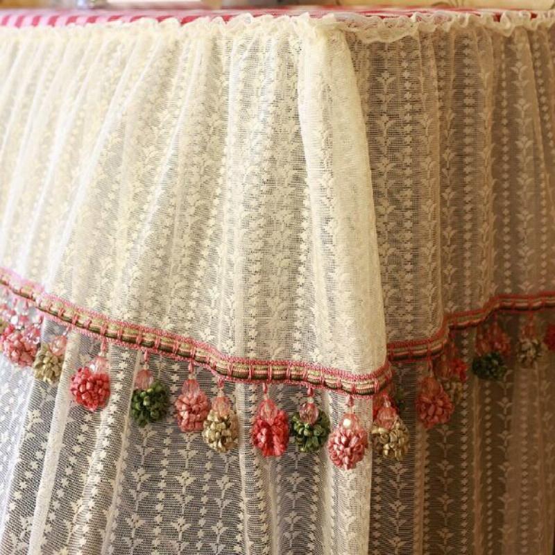 Lace Embroidered Piano Dust Cover - 150X35X110Cm