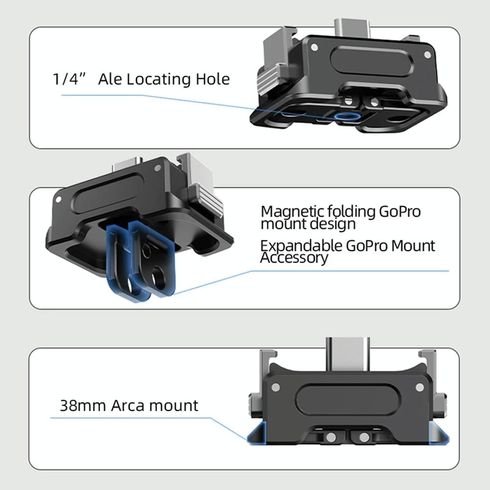 Quick Release Mount Adapter For Dji Osmo Pocket 3 Camera 1 / 4 Inch Hole - Only Base