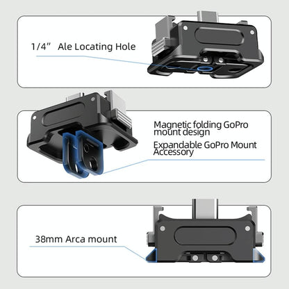 Quick Release Mount Adapter For Dji Osmo Pocket 3 Camera 1 / 4 Inch Hole - Only Base