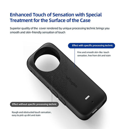 Amagisn Silicone Protective Cover for Insta360 X3 Body - Body+Lens Case (Black)