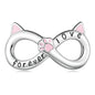 925 Sterling Silver Infinity Cat Bracelet Bsc748