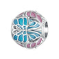 925 Sterling Silver Platinum Plated Butterfly Bracelet In