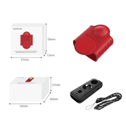 Silicone Protective Case For Insta360 One X2 With Red Lens Screen