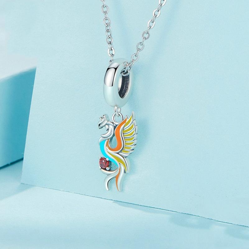 925 Sterling Silver Phoenix Bracelet With Zircon Pendant