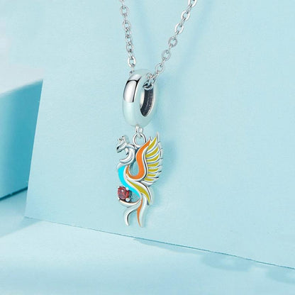 925 Sterling Silver Phoenix Bracelet With Zircon Pendant