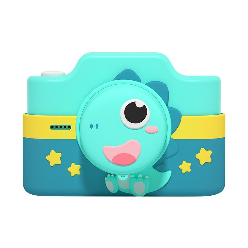 Mini Children'S Cartoon Dual-Lens Digital Camera Toy - Dinosaur Design
