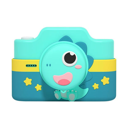 Mini Children'S Cartoon Dual-Lens Digital Camera Toy - Dinosaur Design