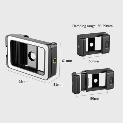 Universal Phone Clip with Multifunctional Fill Light - 1 / 4 & M17 M37 Thread Interface
