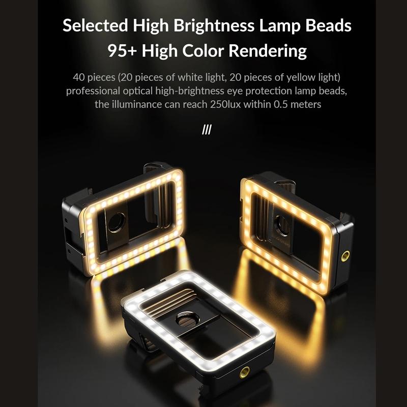 Universal Phone Clip with Multifunctional Fill Light - 1 / 4 & M17 M37 Thread Interface