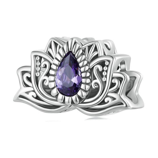 925 Sterling Silver Zircon Lotus Bracelet