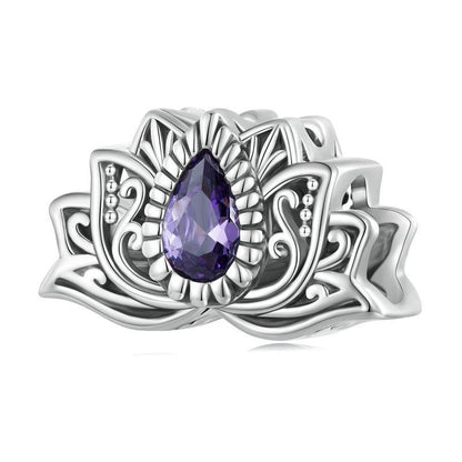 925 Sterling Silver Zircon Lotus Bracelet