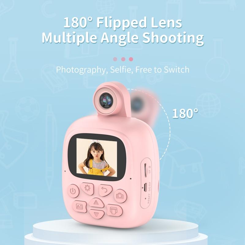 Rotating Lens Kids Digital Camera - Pink Hd Printable