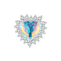 925 Sterling Silver Heart Charm Glass Bead Bracelet