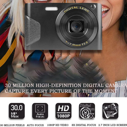 Retro 4K Digital Camera With 2.7 Lcd Screen - 30W Standard White