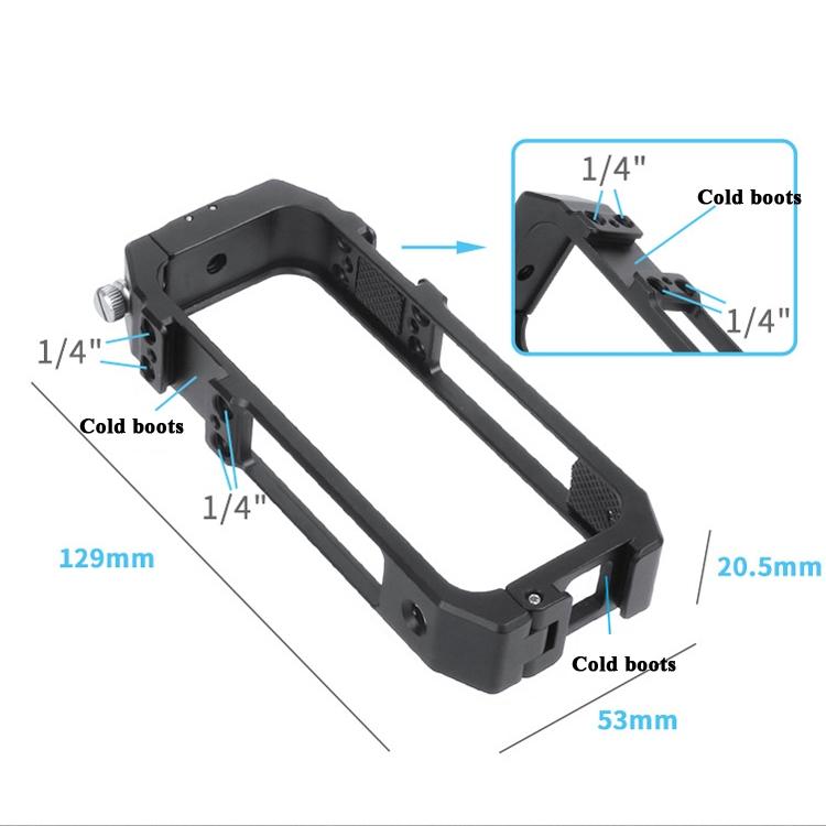Metal Camera Cage with Cold Shoe for Vertical Protection