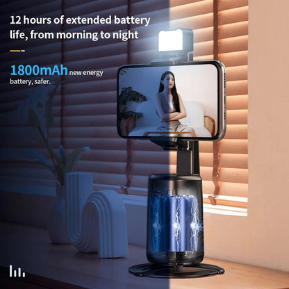 Auto Tracking Gimbal Stabilizer with Fill Light and Selfie Stick - 360 Degree Rotation - A200 Set 1