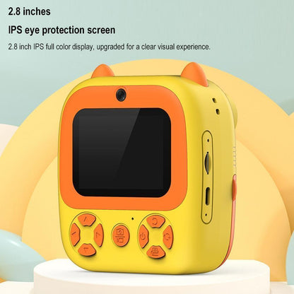 Instant Print Camera with Dual Lens - 2.8 Screen for Kids Blue - Pink