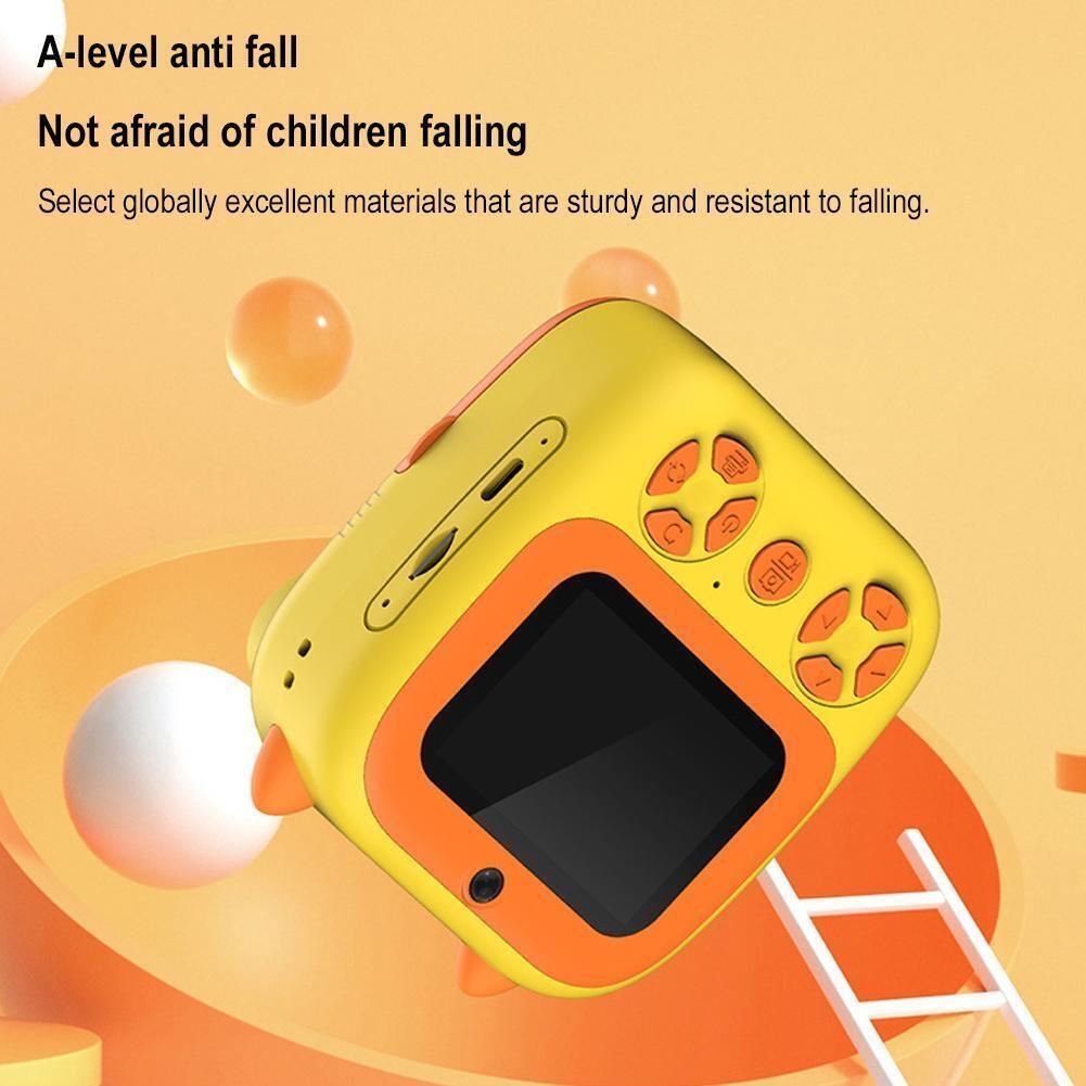 Instant Print Camera with Dual Lens - 2.8 Screen for Kids Blue - Pink