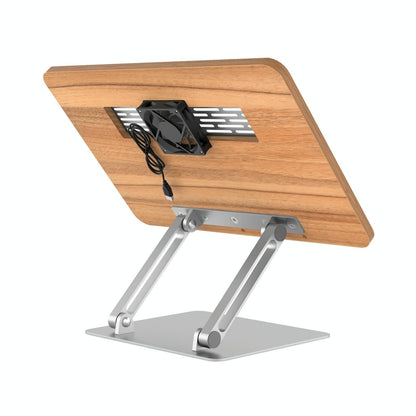 Adjustable Folding Laptop Stand with Cooling Fan - Portable Tablet Holder
