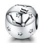 925 Sterling Silver Diy Zodiac Bracelet Beads Constellation Accessories Style - Aquarius
