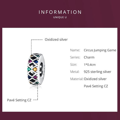 925 Sterling Silver Colorful Flag Beads For Diy Bracelets & Necklaces