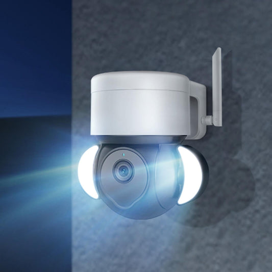 Smart Security Floodlight Camera With 4Mp Resolution Two-Way Audio And Night Vision