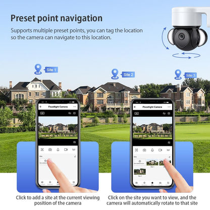 Smart Security Floodlight Camera With 4Mp Resolution Two-Way Audio And Night Vision