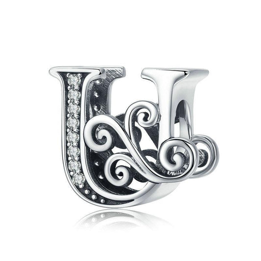 Diy Bracelet Beaded Accessories With Zircon Beads 26 Letters Style - U