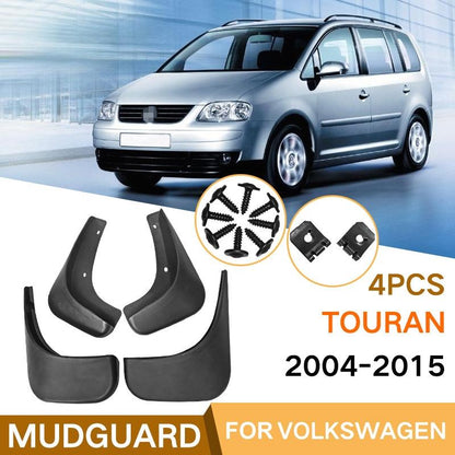 For Volkswagen Touran 2004-2015 4Pcs / Set Car Auto Soft Plastic Splash Flaps Fender Guard