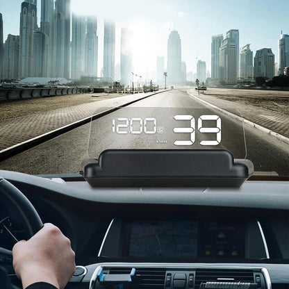 Virtual Hd Reflection Board Car Gps Hud Speed & Distance Display Over / Under Speed & Voltage Alarm Fatigue Driving - Green