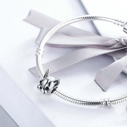 925 Sterling Silver Bulldog Bead Animal Series