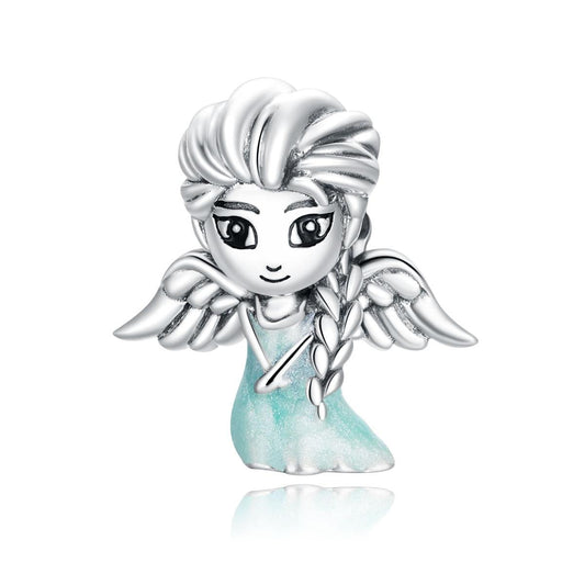 925 Sterling Silver Snowflake Elf Girl Beads For Diy Bracelets & Necklaces