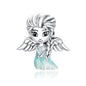 925 Sterling Silver Snowflake Elf Girl Beads For Diy Bracelets & Necklaces