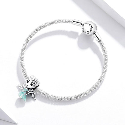 925 Sterling Silver Snowflake Elf Girl Beads For Diy Bracelets & Necklaces