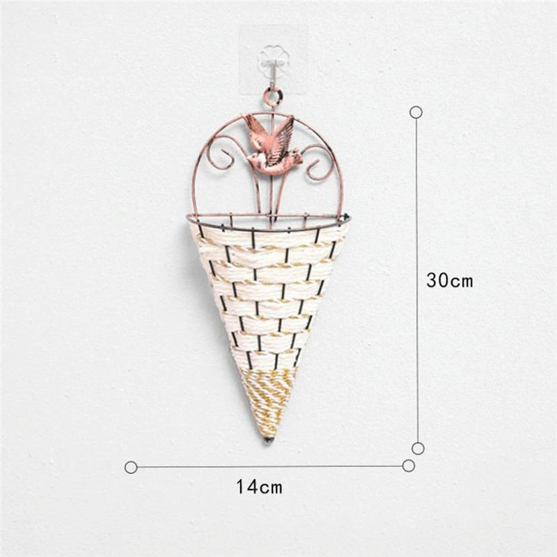 Rustic Hanging Rattan Vase For Farmhouse Decor