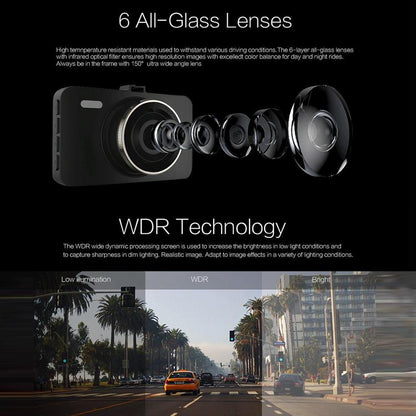 3 Car Dash Cam with 1080p Hd Night Vision & 170 Degree View