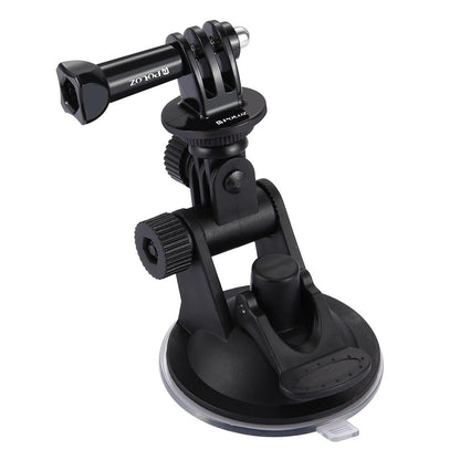 Universal Suction Cup Mount for Action Cameras with Tripod Adapter and Storage Bag