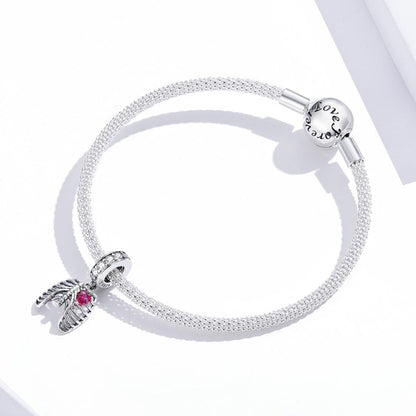 925 Sterling Silver Rib Pendant For Diy Bracelets