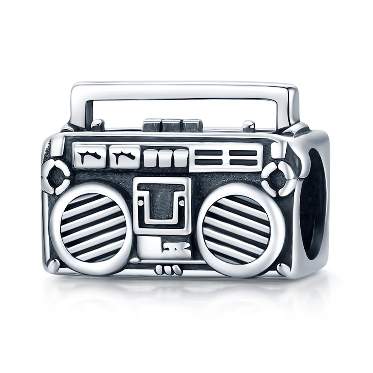 925 Sterling Silver Vintage Radio Bead Bracelet / Necklace Accessory
